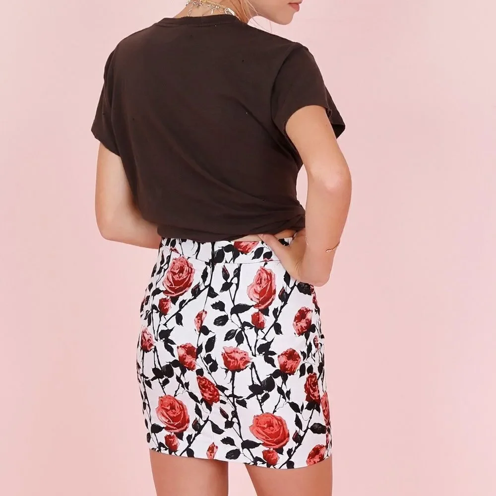 Asilio Case of Roses Mini Skirt - Floral - Size XS - Picture 7 of 10